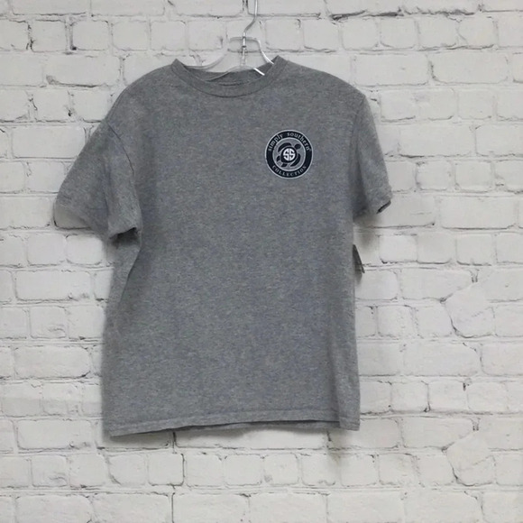 SIMPLY Southern Grey Tee - Red White & Ocean Blue size S (6-8) - Picture 2 of 4